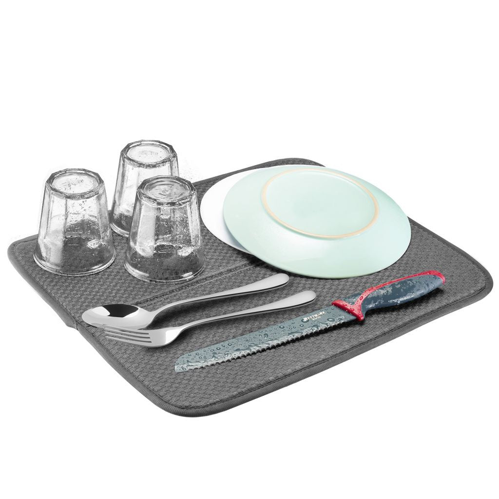 Set X 2 Tapetes De Secado (Gris) De Poliéster