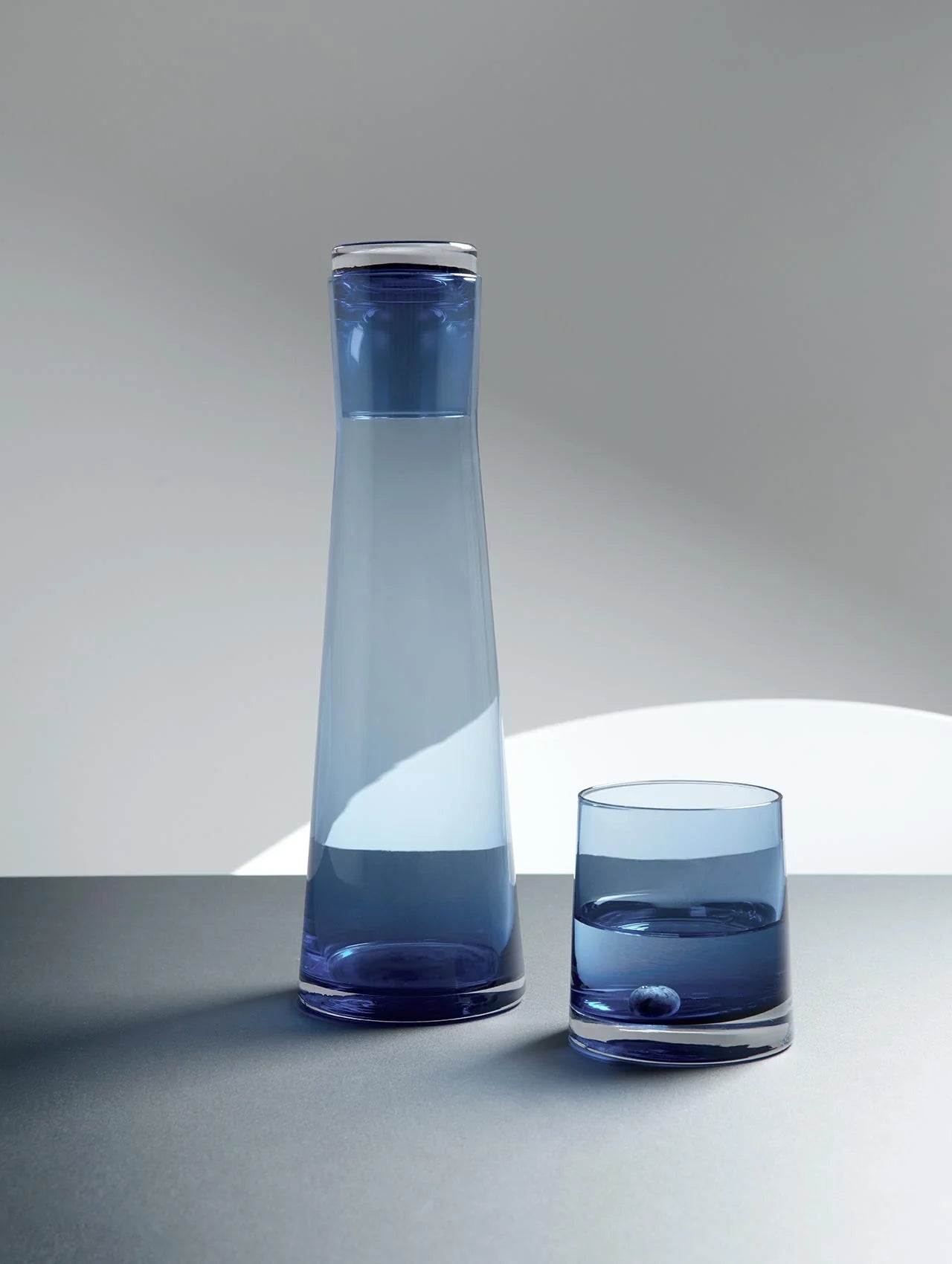 Vaso (Azul) 250 Mltrs De Vidrio