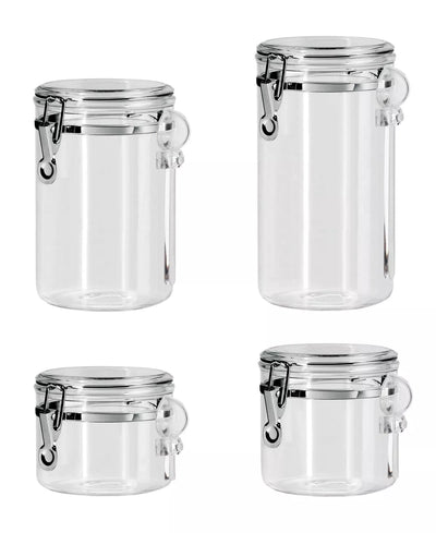 Set de 4 Canisters (Transparentes) De Acrílico