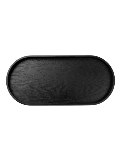 Bandeja Ovalada (Negra) Mediana De Madera