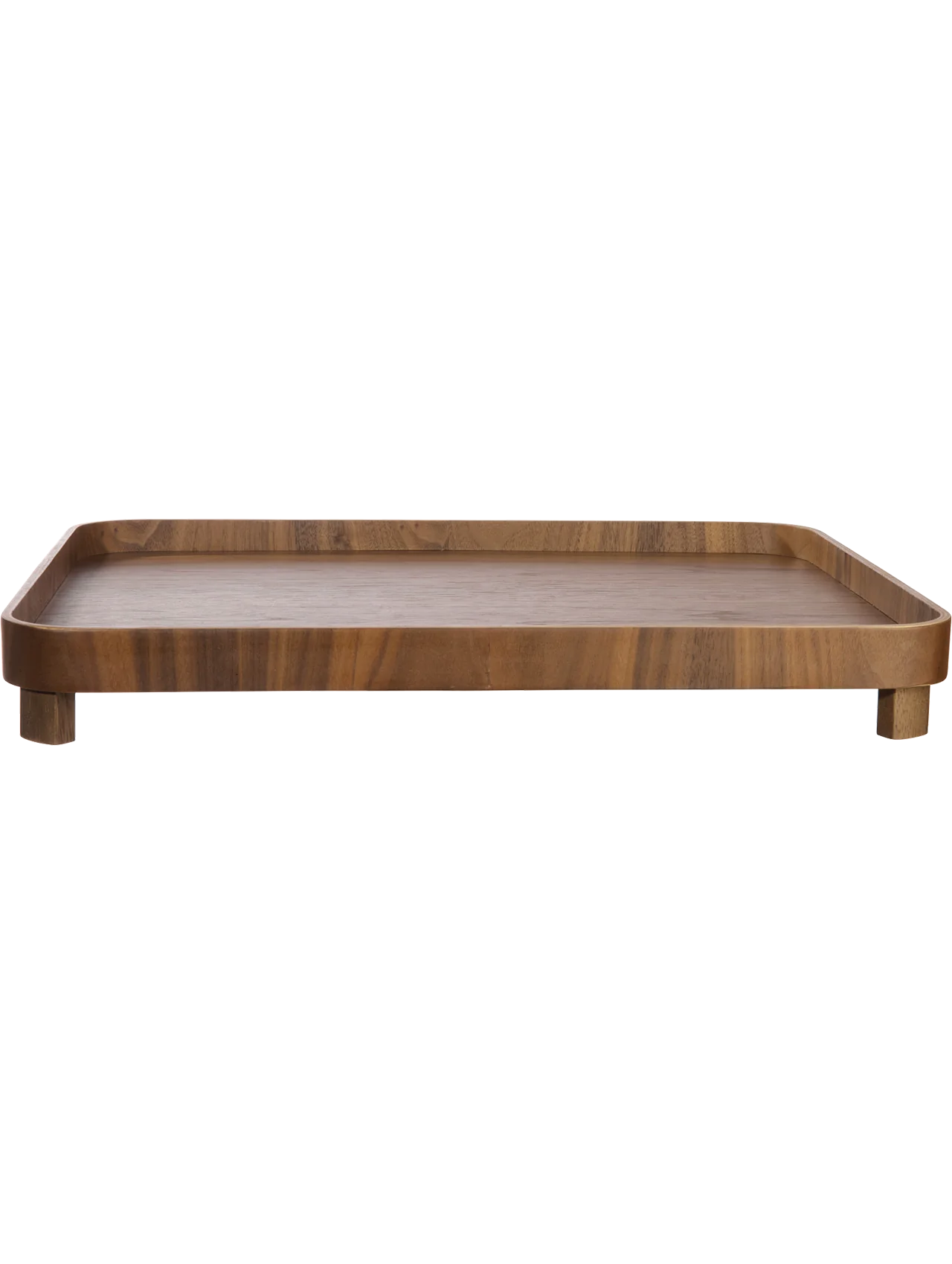 Bandeja Rectangular (Marrón) Con Soporte De Madera