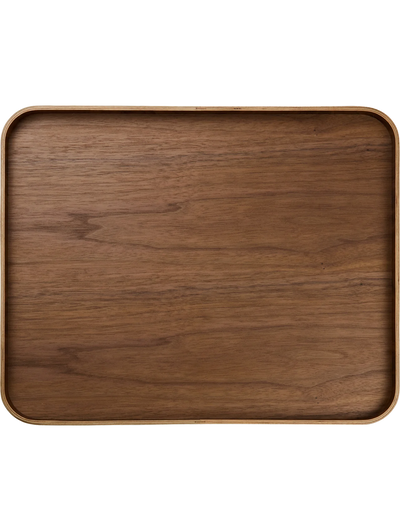 Bandeja Rectangular (Marrón) Con Soporte De Madera