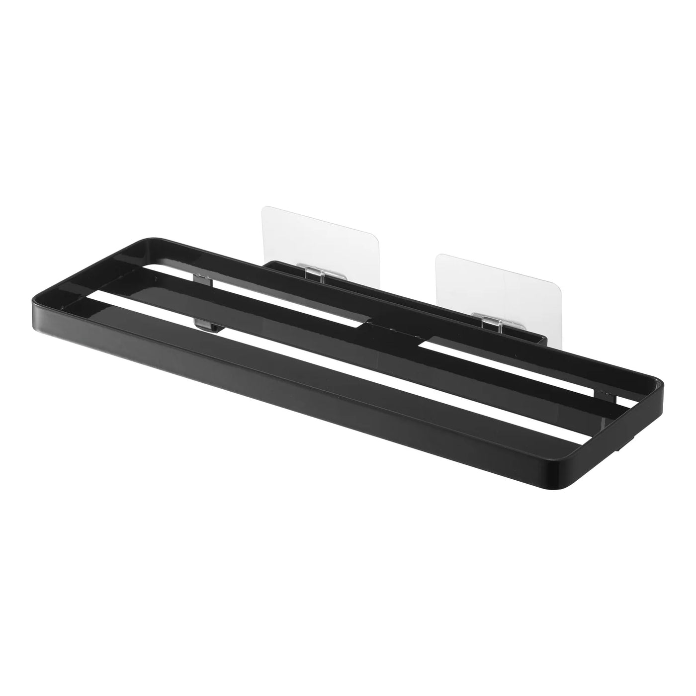 Bandeja Para Baño Con Ventosa (Negra) De Metal