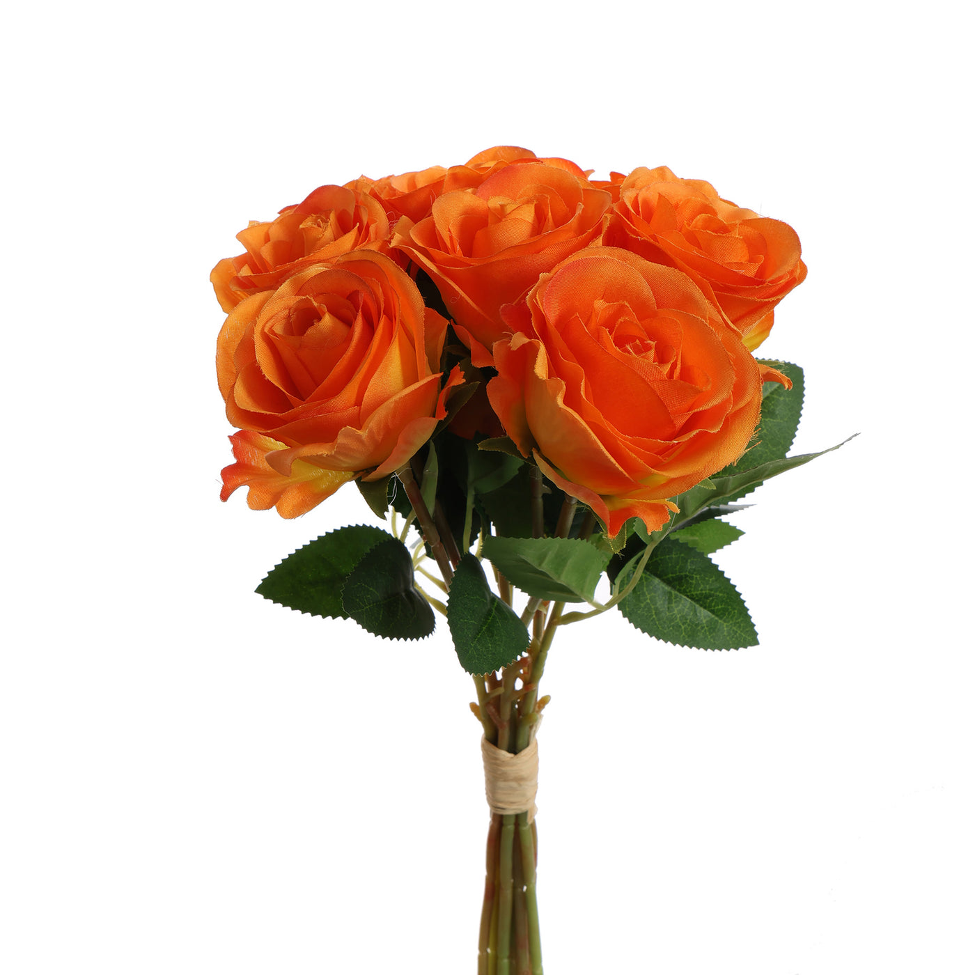 Arreglo Rosas de 9 Rosas (Naranja) De Plástico