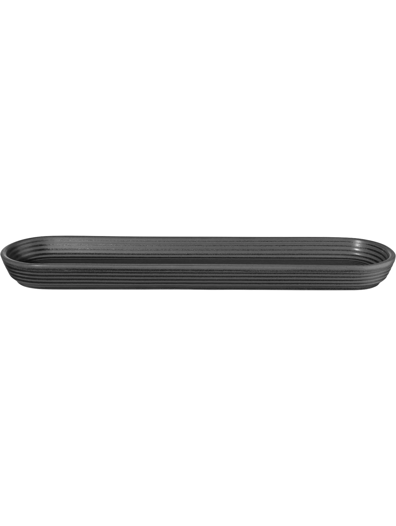 Bandeja Angosta (Gris) Rectangular / Oval De Cerámica