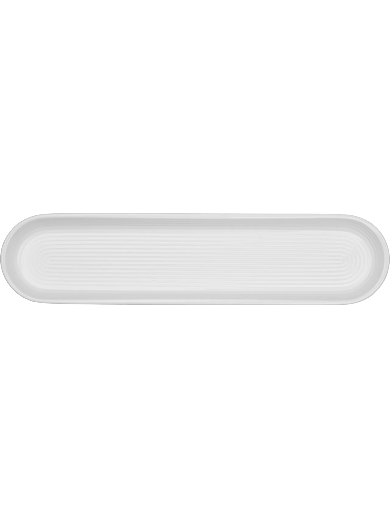 Bandeja Angosta (Blanco) Rectangular / Oval De Cerámica
