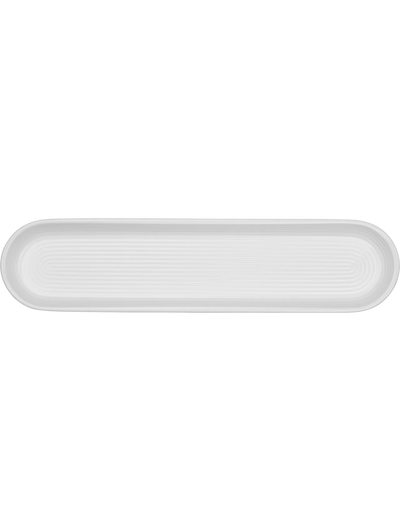 Bandeja Angosta (Blanco) Rectangular / Oval De Cerámica