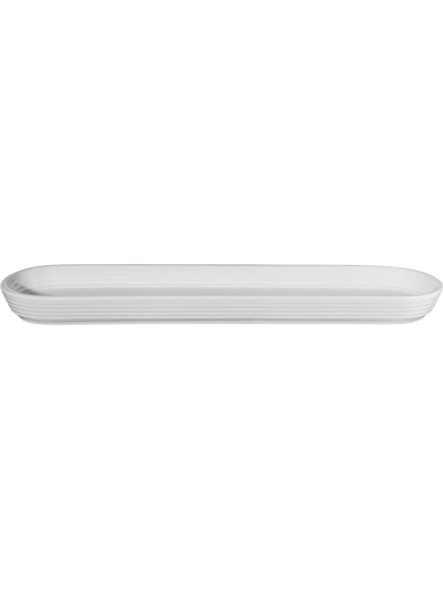 Bandeja Angosta (Blanco) Rectangular / Oval De Cerámica