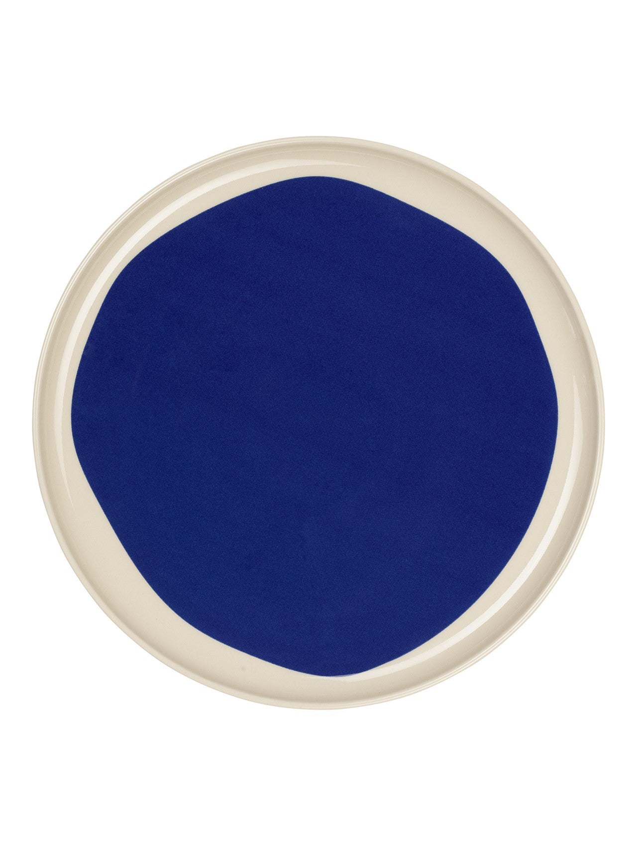 Plato Redondo 27Cm (Azul) De Cerámica