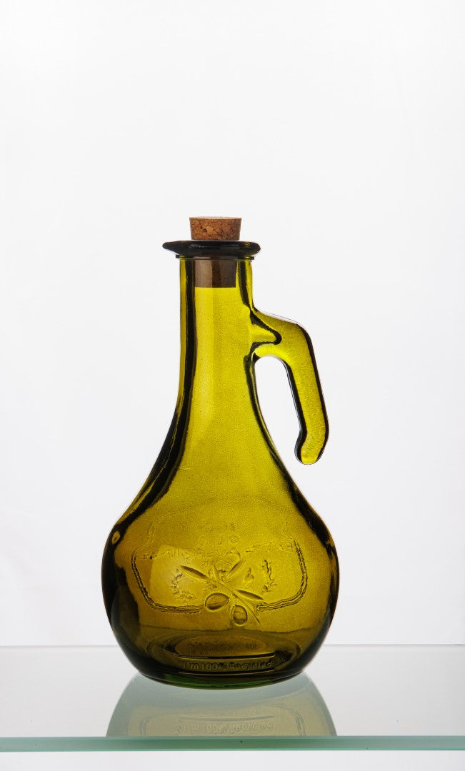 Aceitera Botella 500 Mltrs (Verde) De Vidrio