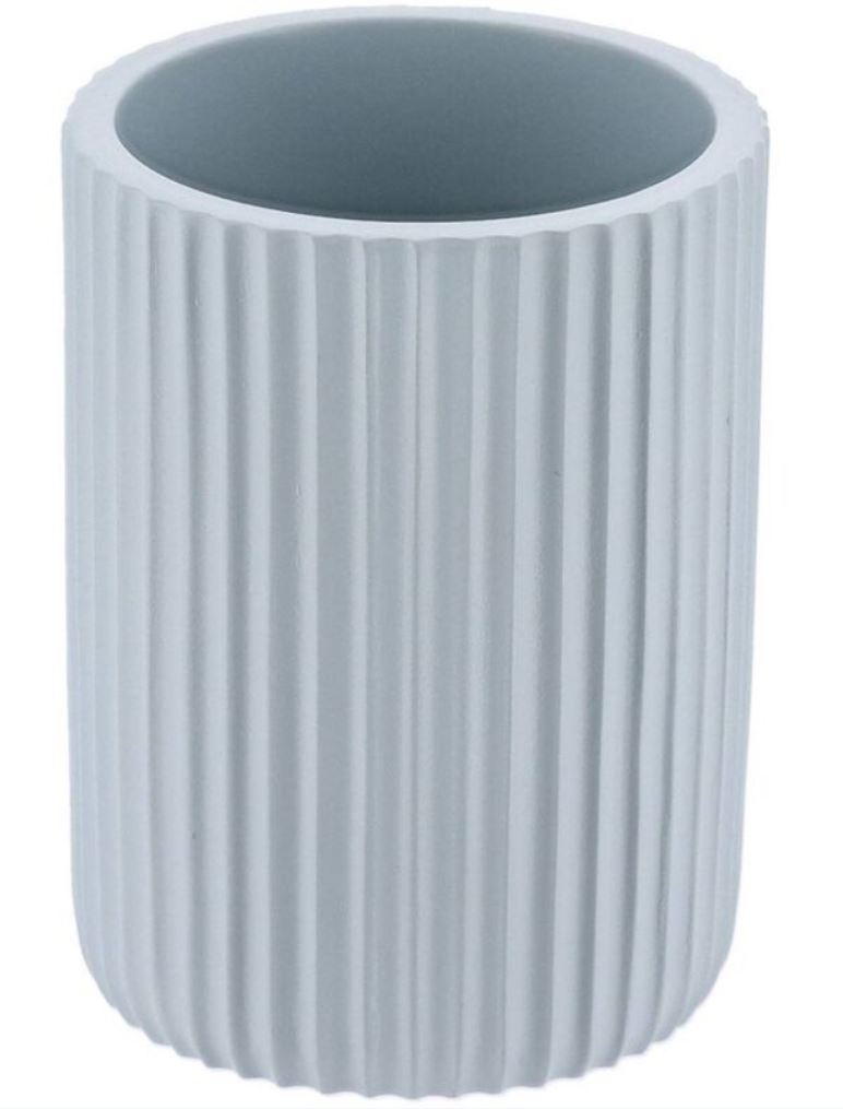 Vaso (Celeste) Para Cepillos De Dientes De Poliresina