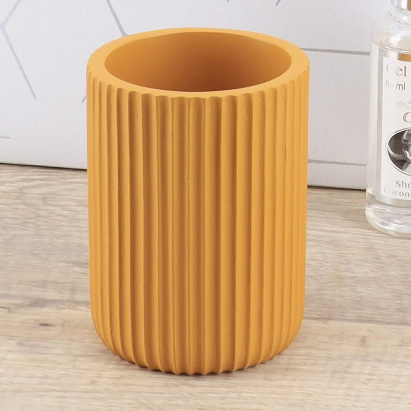 Vaso (Naranja) Para Cepillos De Dientes De Poliresina