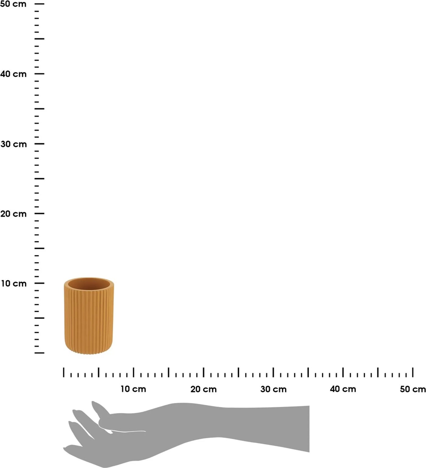 Vaso (Naranja) Para Cepillos De Dientes De Poliresina