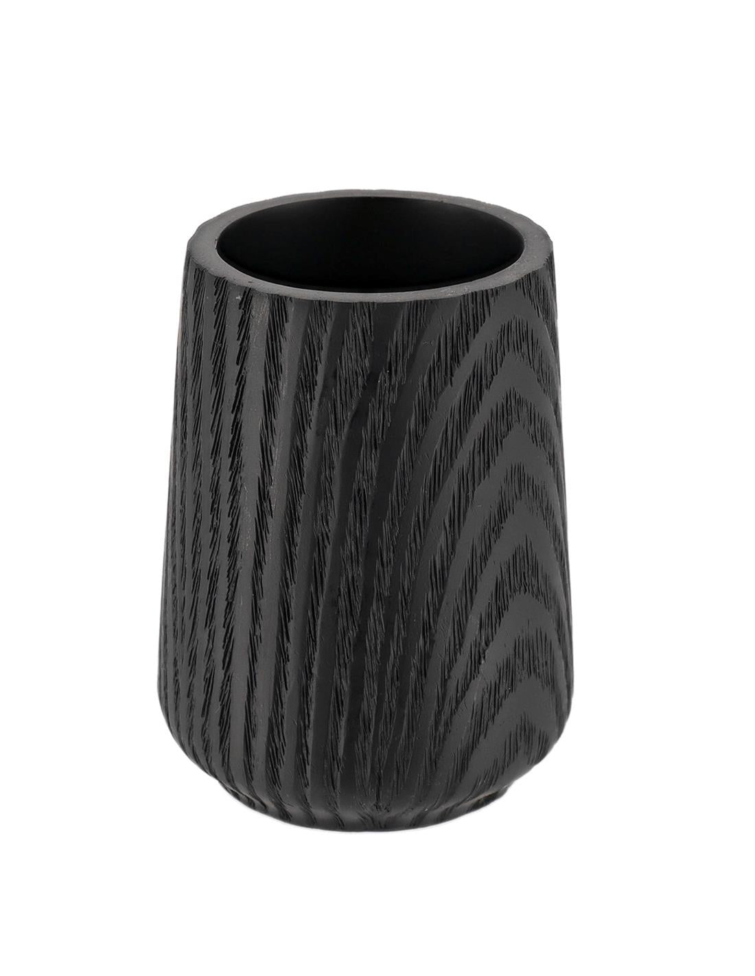 Vaso (Negro) Para Cepillos De Dientes De Poliresina