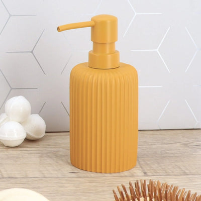 Dispensador (Amarillo) De Jabón Líquido 230 Ml De Poliresina