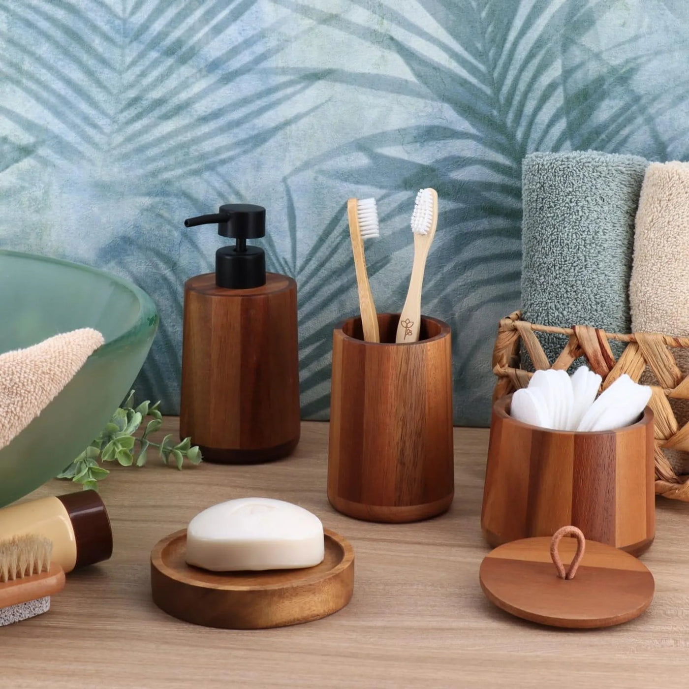 Dispensador De Jabón Líquido (Acacia) 200Ml De Madera