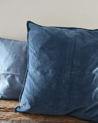 Cojín Cuadrado (Azúl) De Algodón