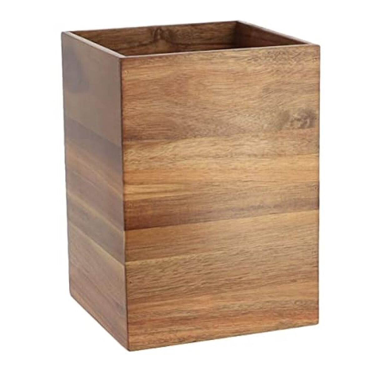 Papelera Cuadrada 7.5L - (Acacia) De Madera