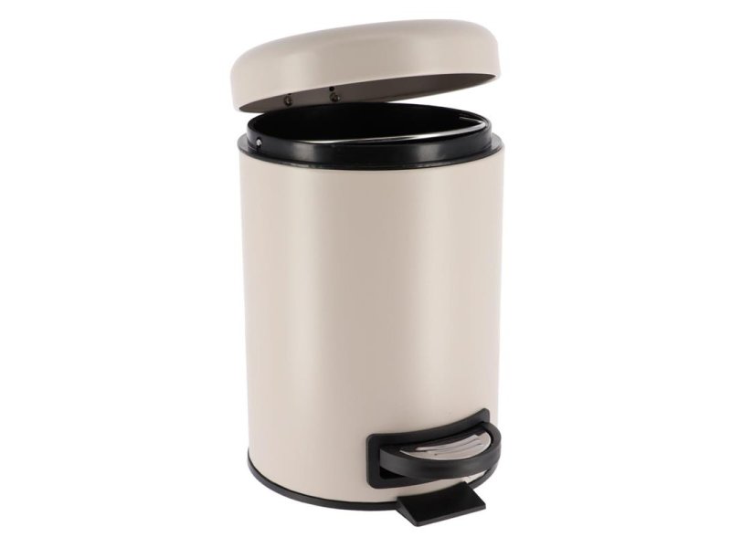 Papelera Con Tapa 3L - (Topo) De Metal