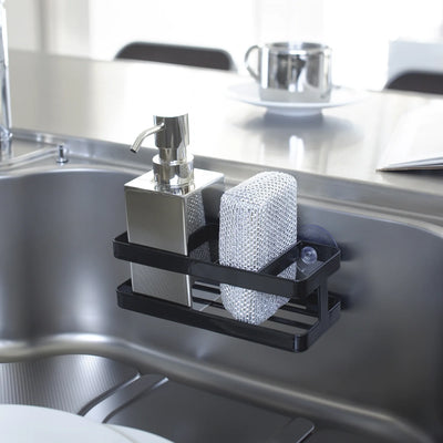 Organizador Para Cocina Con Ventosas (Negro) De Metal