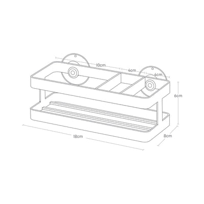 Organizador Para Cocina Con Ventosas (Negro) De Metal