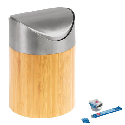 Papelera Para Mesa De Madera