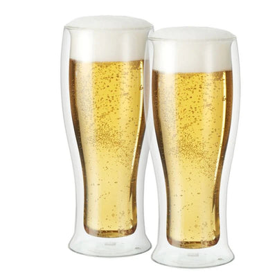 Set de 2 Vasos Para Cerveza De Vidrio