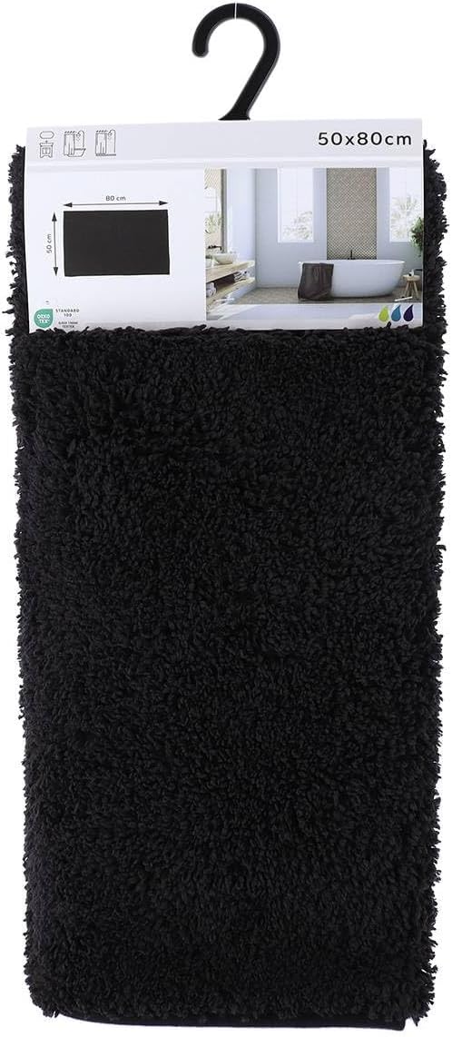 Piso De Baño Rectangular (Negro) De Poliéster