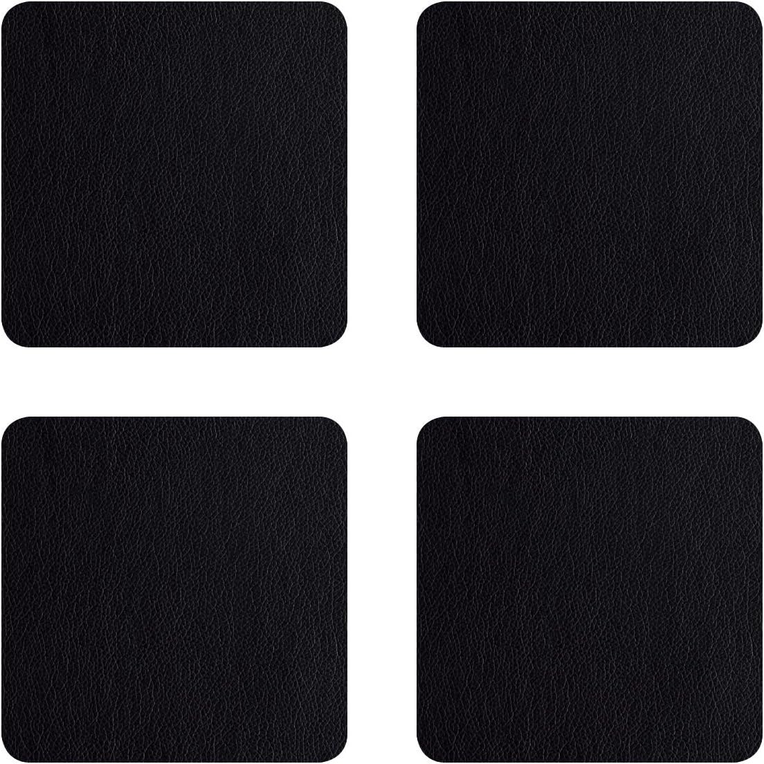 Set de 4 Posavasos Cuadrados (Negro) De Plástico