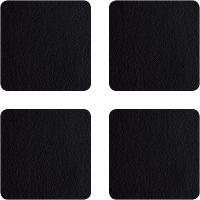 Set de 4 Posavasos Cuadrados (Negro) De Plástico