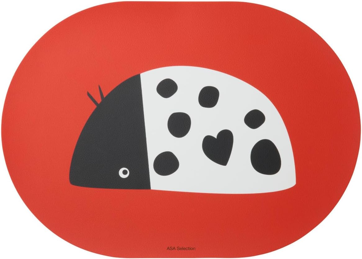 Individual Modelo (Lady Bug) Rojo/Negro De Pvc