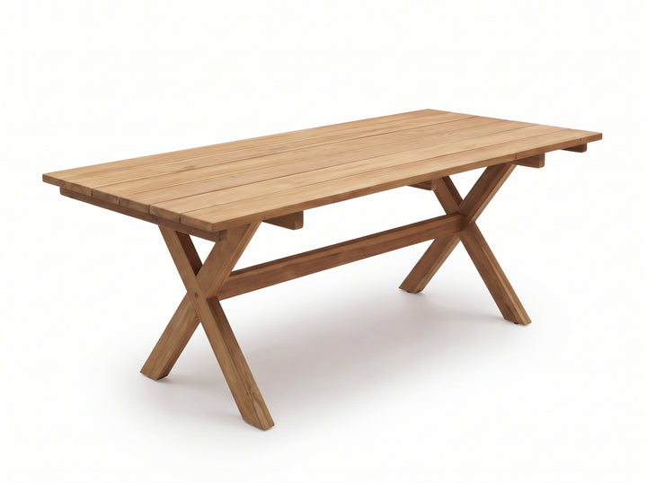 Mesa De Comedor (Natural) De Madera - Acabado Rústico