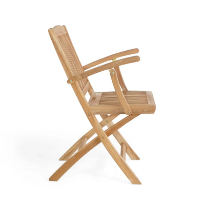 Silla Plegable Color Natural Estructura De Madera - Acabado Rústico