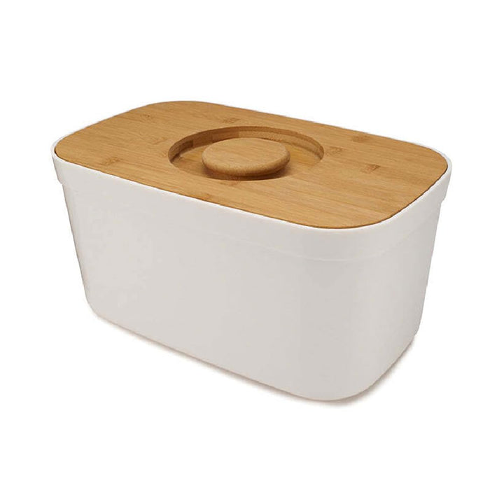 Panera Con Tapa De Bambú Color (Blanco) De Plástico