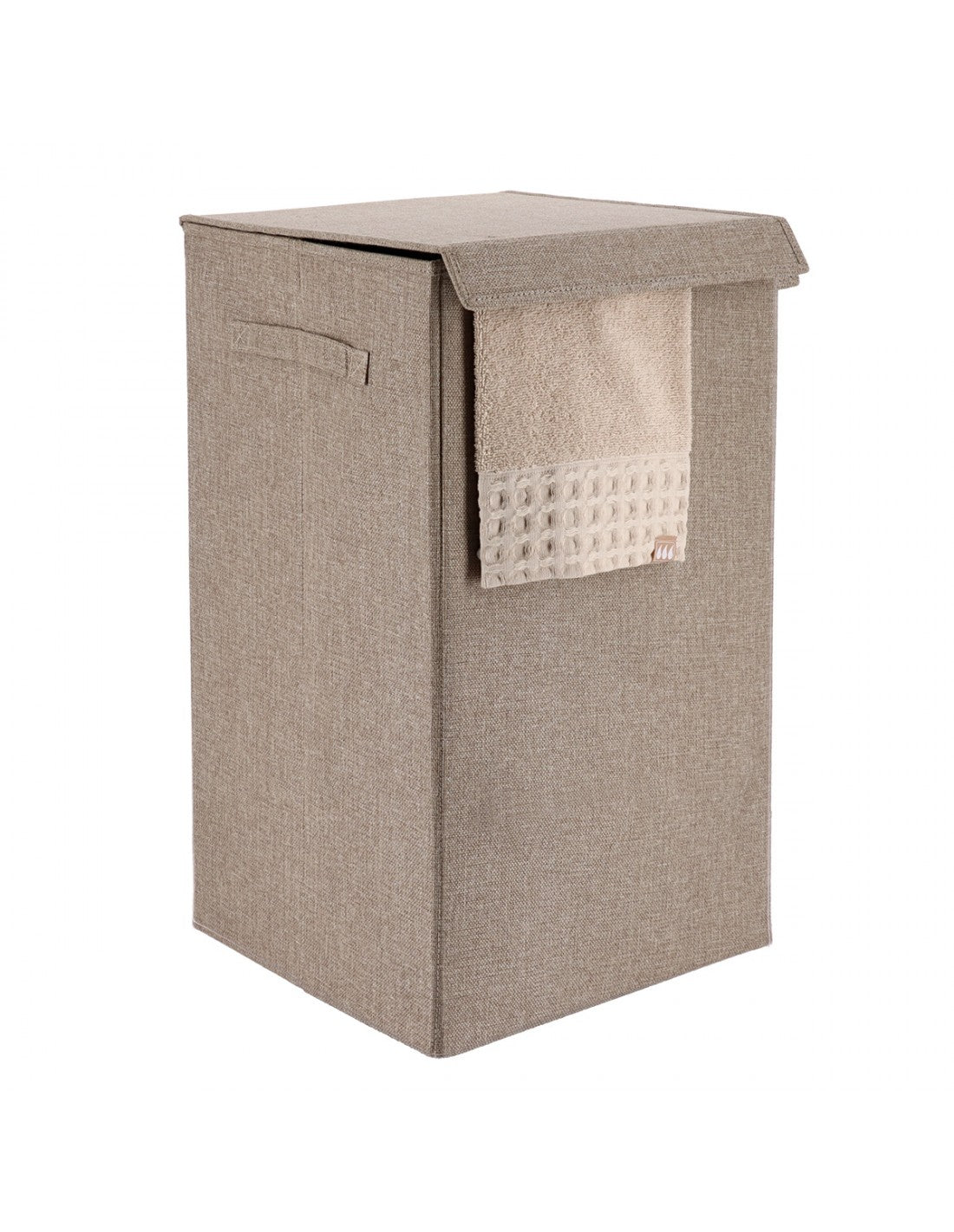 Cesta Para Ropa Rectangular Plegable Con Tapa (Topo) De Poliéster