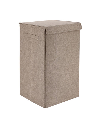 Cesta Para Ropa Rectangular Plegable Con Tapa (Topo) De Poliéster