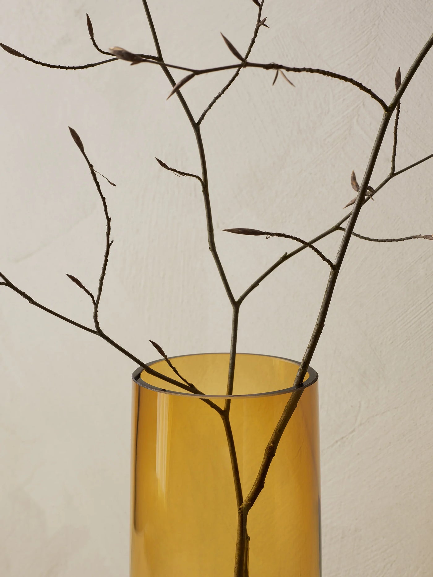 Florero Mediano (Ámbar) De Vidrio