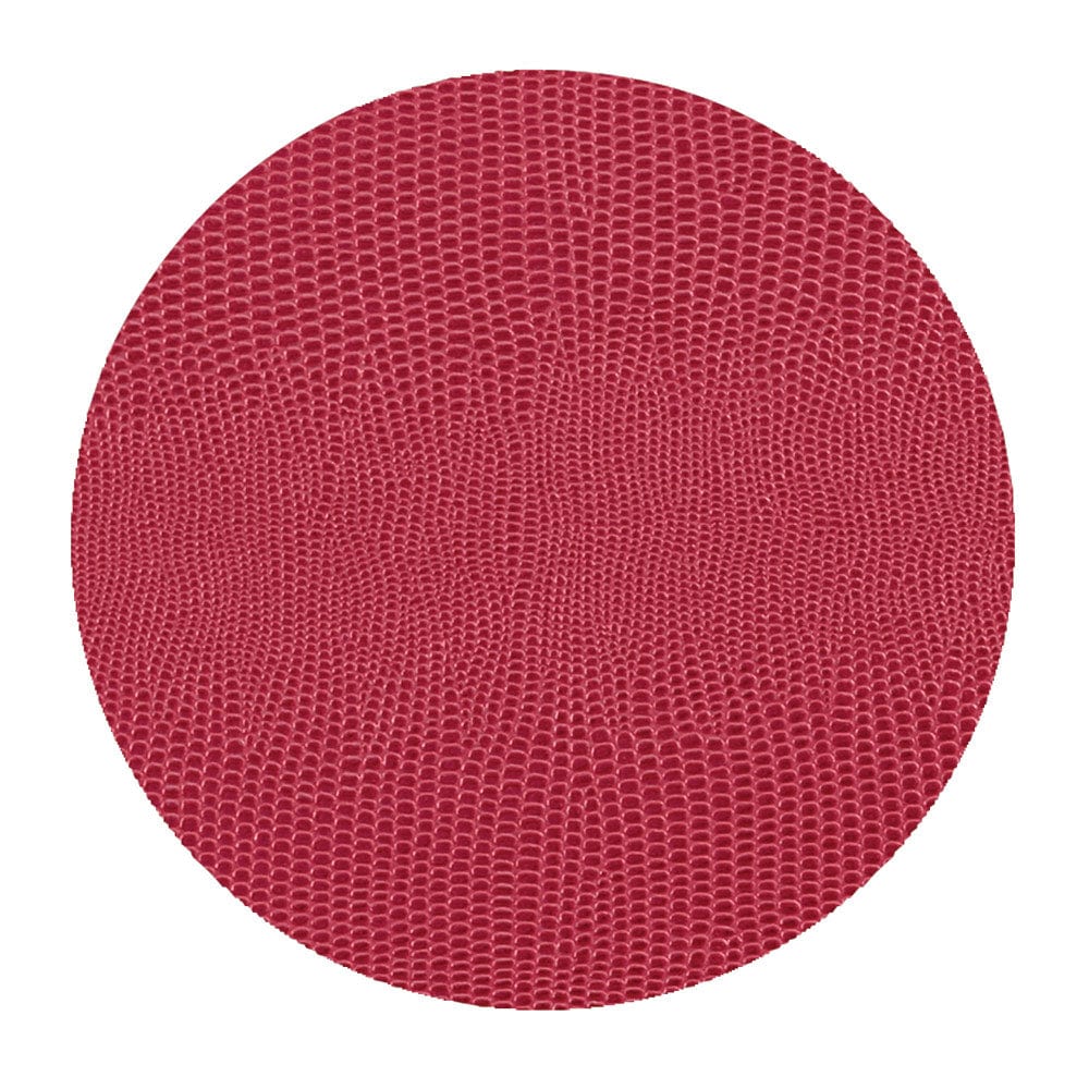 Set De 8 Posavasos Redondos (Rojo) De Cuerina