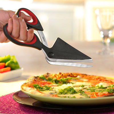 Tijera Para Pizza Abs (Negro / Rojo) De Acero