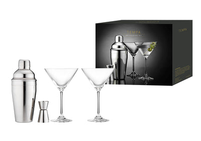 Set Para Cocteles Martini De Acero