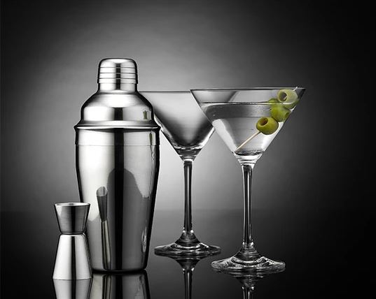 Set Para Cocteles Martini De Acero