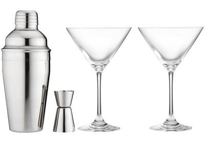 Set Para Cocteles Martini De Acero