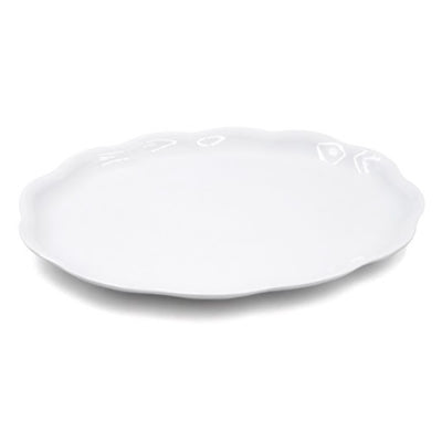 Bandeja Oval (Blanca) De Porcelana