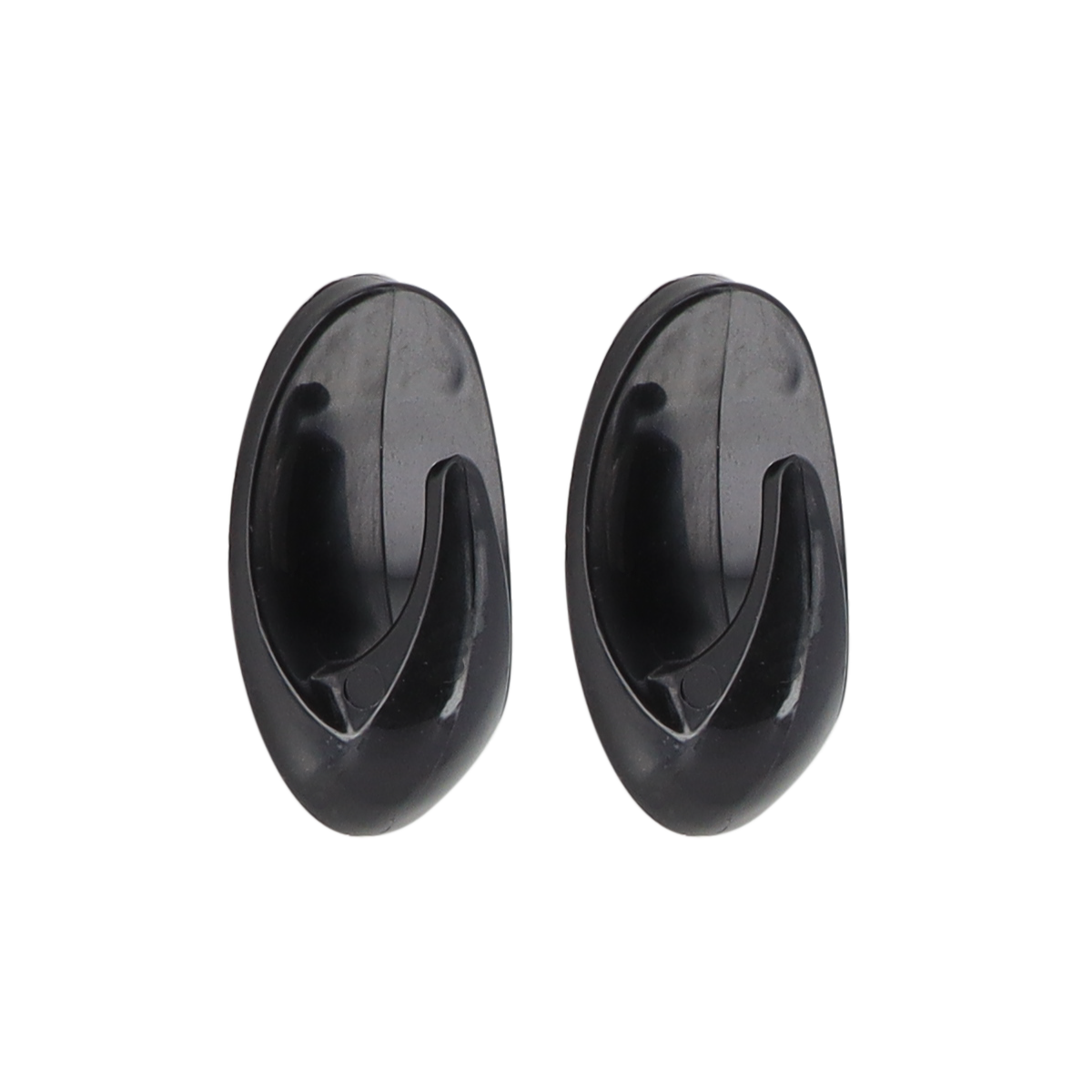 Set De 2 Ganchos (Negros) De Pared De Plástico
