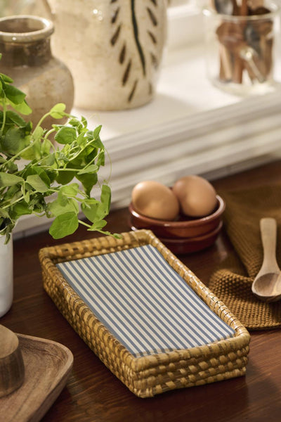 Set X 16 Servilletas (Lineas Azules) De Papel