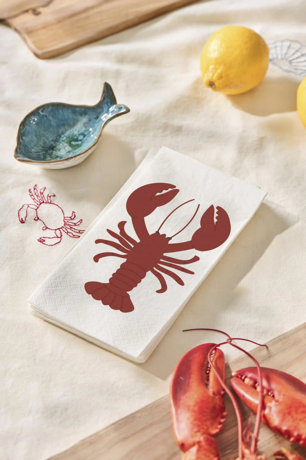 Set X 16 Servilletas (Langosta) De Papel