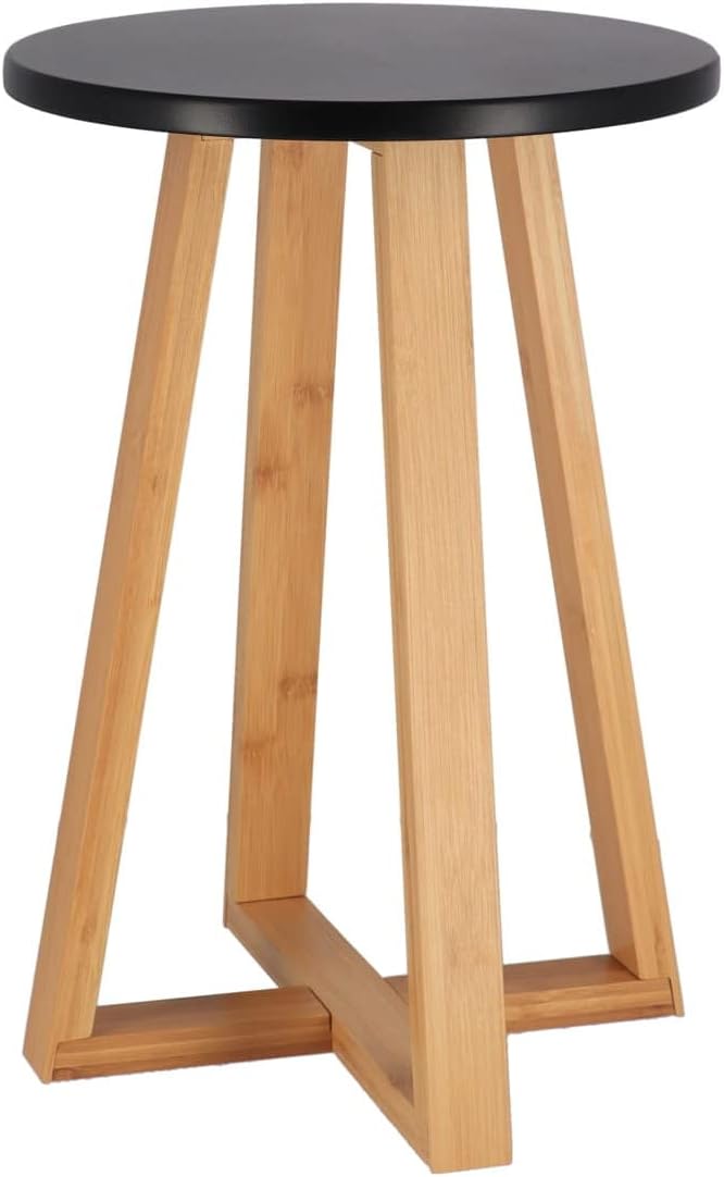 Banca Redonda (Negra/Natural) De Madera