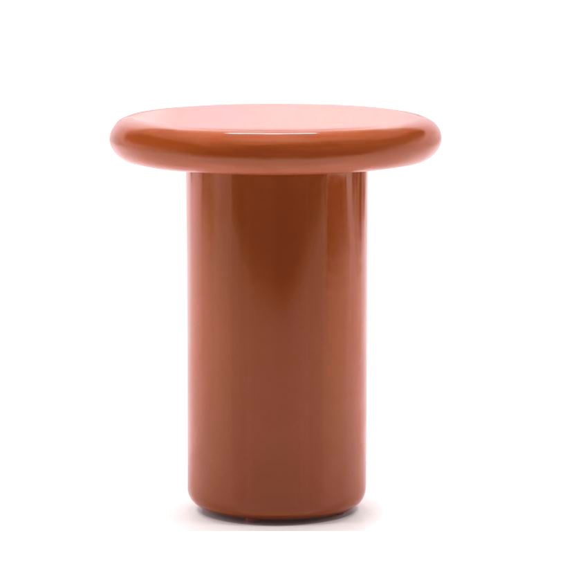 Mesa Auxiliar (Terracota) Estructura De Madera