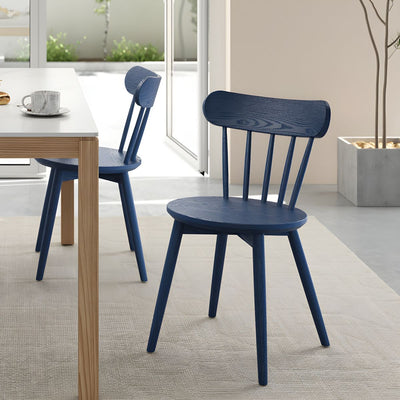 Silla De Comedor Madera (Azúl) De Madera