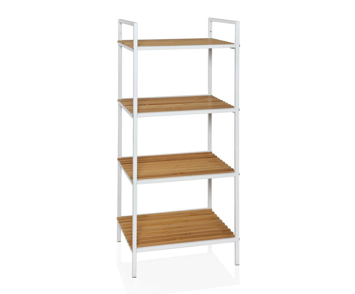 Rack Organizador Para Baño 4 Niveles (Blanco) De Metal